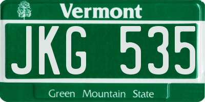 VT license plate JKG535