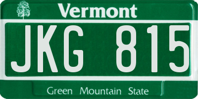 VT license plate JKG815