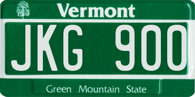 VT license plate JKG900