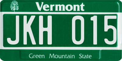 VT license plate JKH015