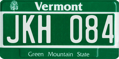 VT license plate JKH084