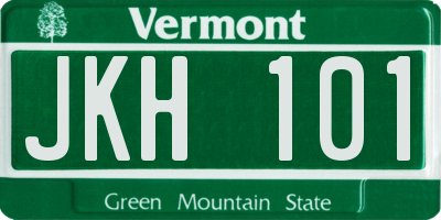 VT license plate JKH101