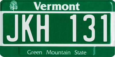 VT license plate JKH131