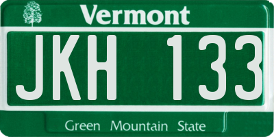 VT license plate JKH133