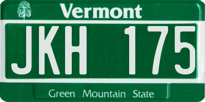 VT license plate JKH175