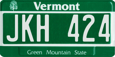 VT license plate JKH424