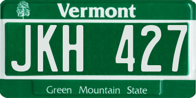 VT license plate JKH427