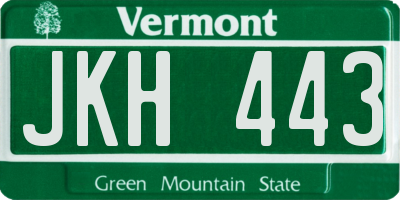 VT license plate JKH443