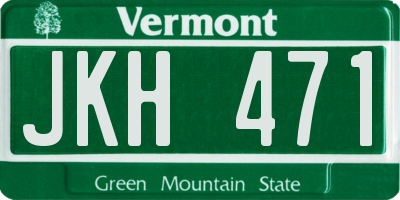 VT license plate JKH471