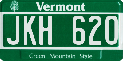 VT license plate JKH620