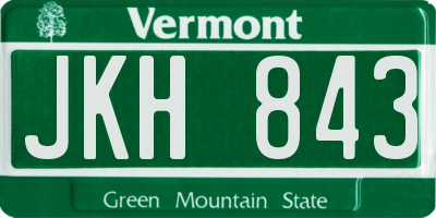 VT license plate JKH843