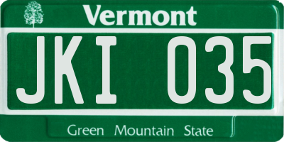 VT license plate JKI035