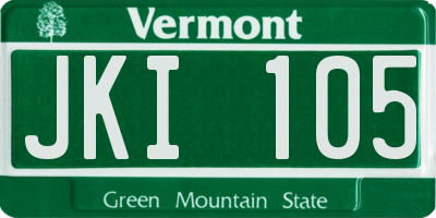 VT license plate JKI105