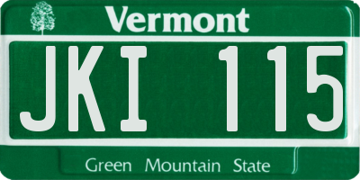 VT license plate JKI115