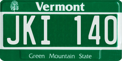 VT license plate JKI140
