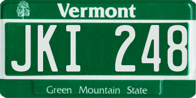 VT license plate JKI248