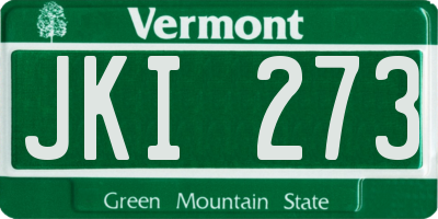 VT license plate JKI273