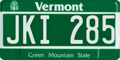 VT license plate JKI285