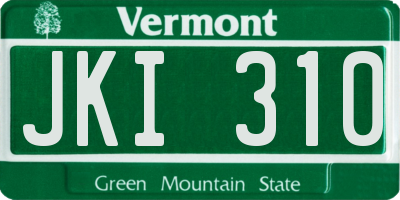 VT license plate JKI310