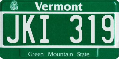 VT license plate JKI319
