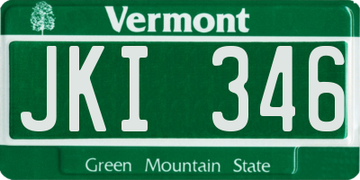 VT license plate JKI346