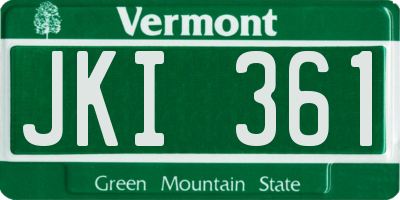 VT license plate JKI361