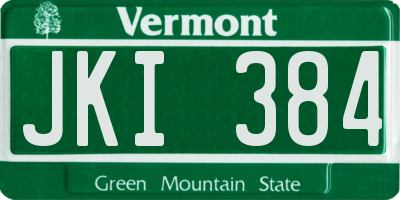 VT license plate JKI384