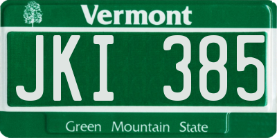 VT license plate JKI385