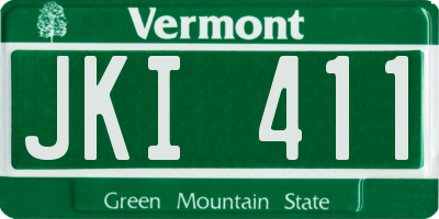 VT license plate JKI411