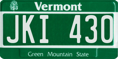 VT license plate JKI430
