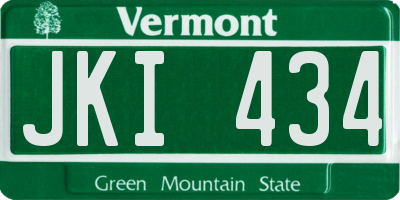VT license plate JKI434