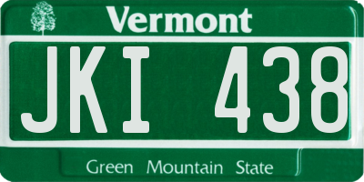 VT license plate JKI438