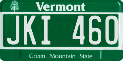 VT license plate JKI460