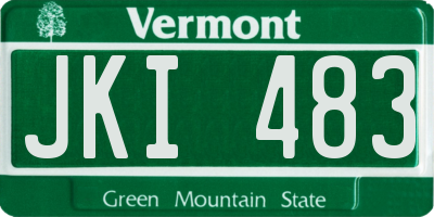 VT license plate JKI483