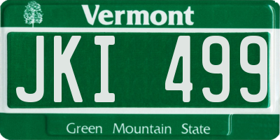 VT license plate JKI499