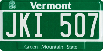 VT license plate JKI507