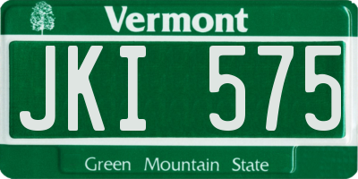 VT license plate JKI575