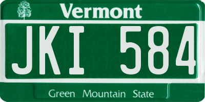VT license plate JKI584