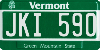 VT license plate JKI590