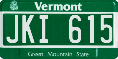 VT license plate JKI615