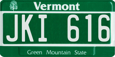 VT license plate JKI616