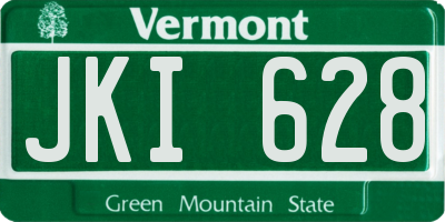VT license plate JKI628