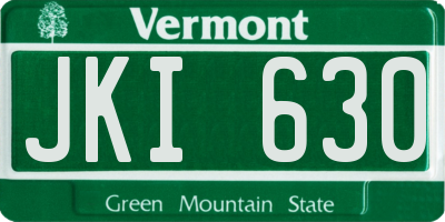 VT license plate JKI630