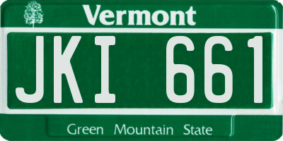 VT license plate JKI661