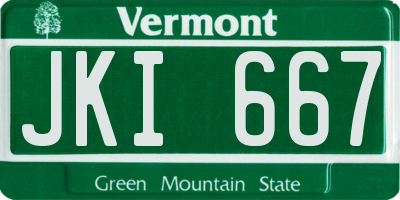 VT license plate JKI667