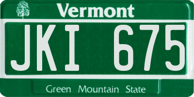 VT license plate JKI675