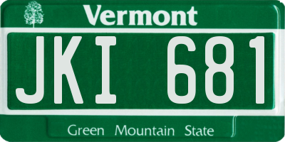 VT license plate JKI681