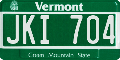 VT license plate JKI704