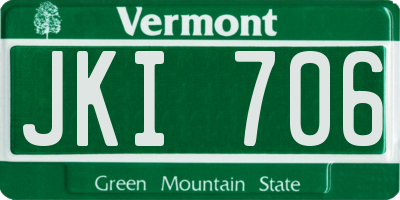 VT license plate JKI706