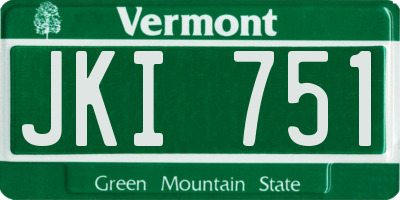 VT license plate JKI751